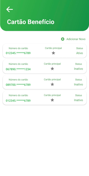 Tela do app Mapipay — inclusão do cartão Mapiflex, passo 3